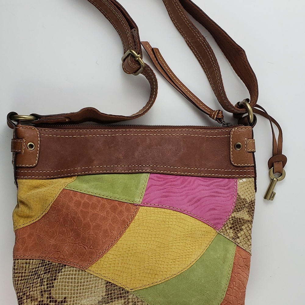 Fossil Crossbody Suede Leather Medium